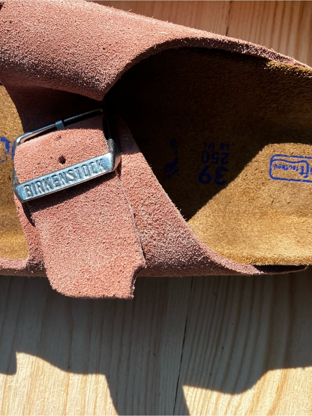 Birkenstock Arizona Soft Footbed Pink Clay Suede Sandals Narrow EU 39 US 8 - Picture 9 of 9